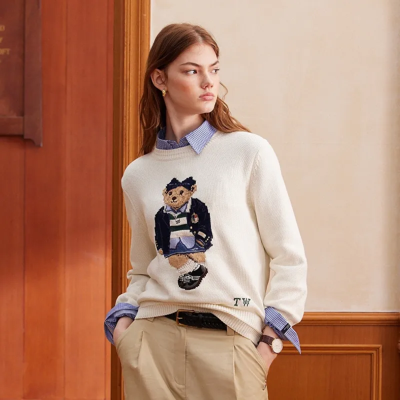 Teenie Weenie Sweater Women's Ivory White-3