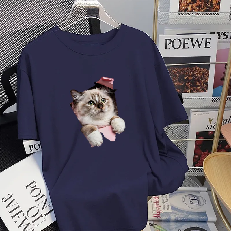 FAIRWHALE Drop Shoulder Sleeve T Shirt Women's-11