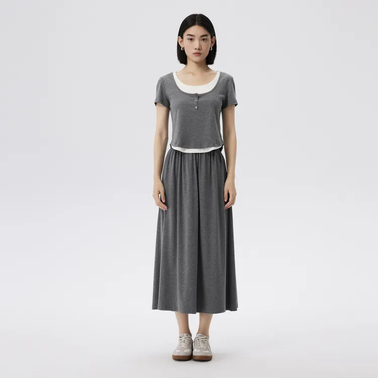 SHUIYUNJIAN Casual Suit Women's Smoke Gray-4