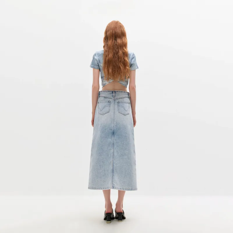 ONLY Denim Long Skirts Women's-3