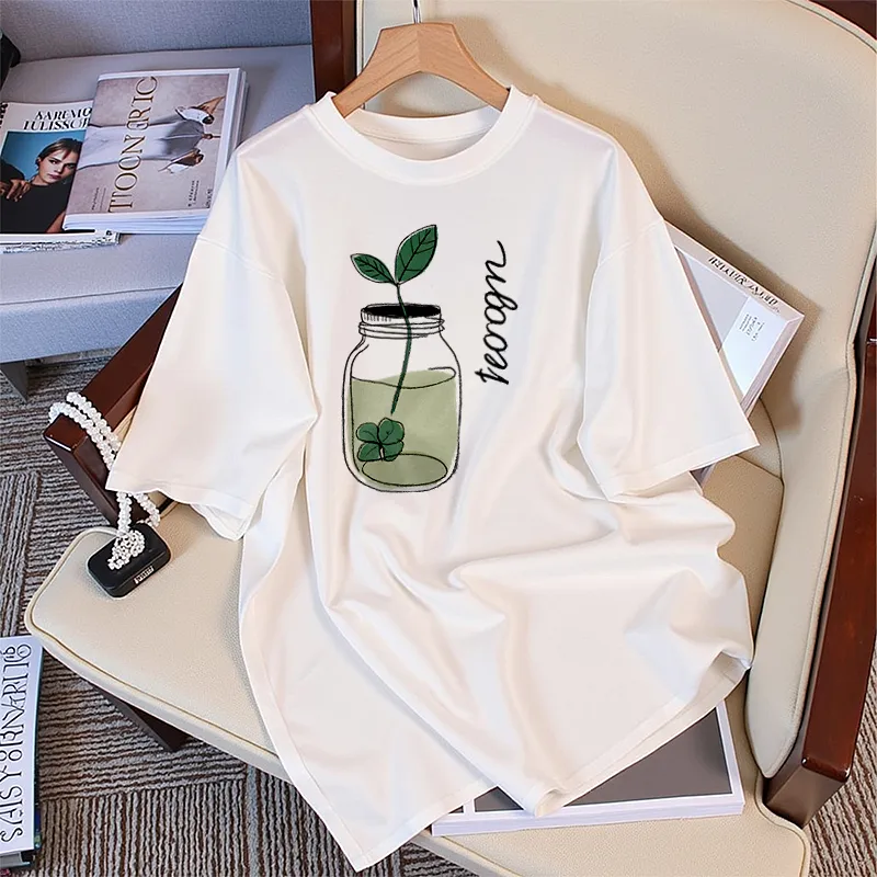 FAIRWHALE Drop Shoulder Sleeve T Shirt Women's-2