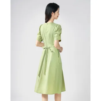 Love Elaine Short Sleeved Dress Women's Avocado Green