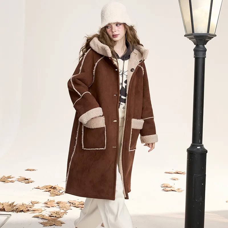 ELF SACK Puffer Jackets Women's Vintage Coffee Brown-1