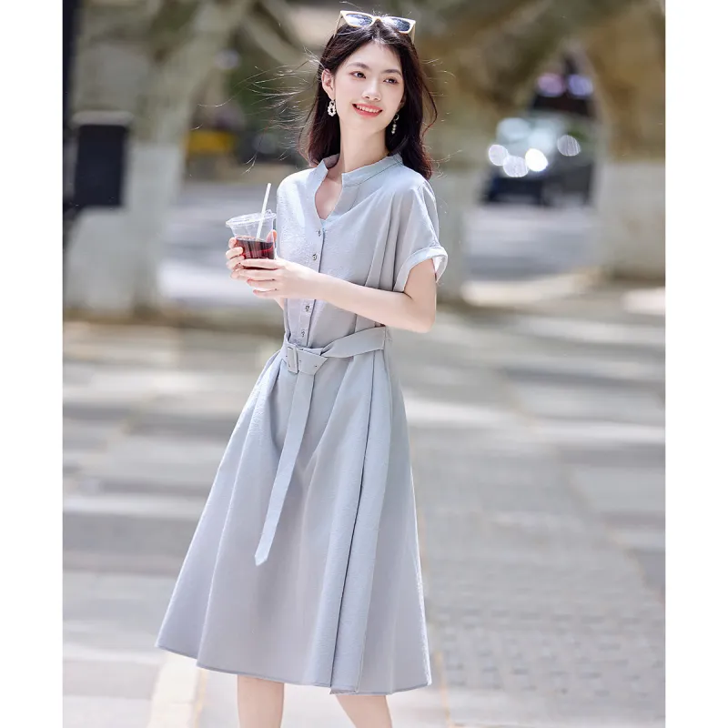 Still Quiet Short Sleeved Dress Women's-2