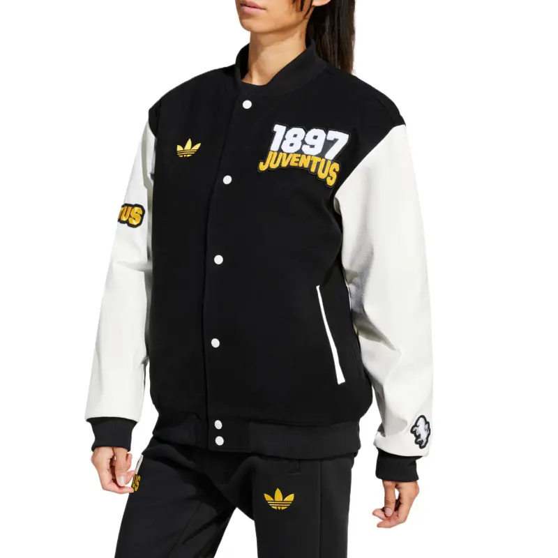 Adidas VRCT JUVE JKT UNITEFIT Puffer Jacket Women's Black/White/Bright Gold-1