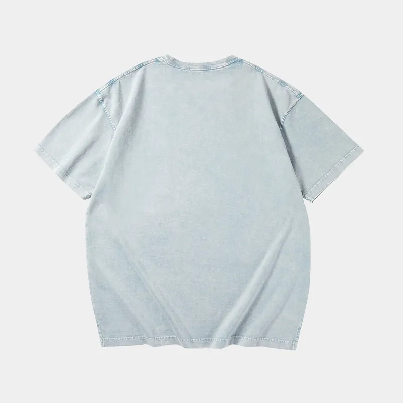 HLA JEANS T Shirt Men's Blue Gray Pattern 83-4
