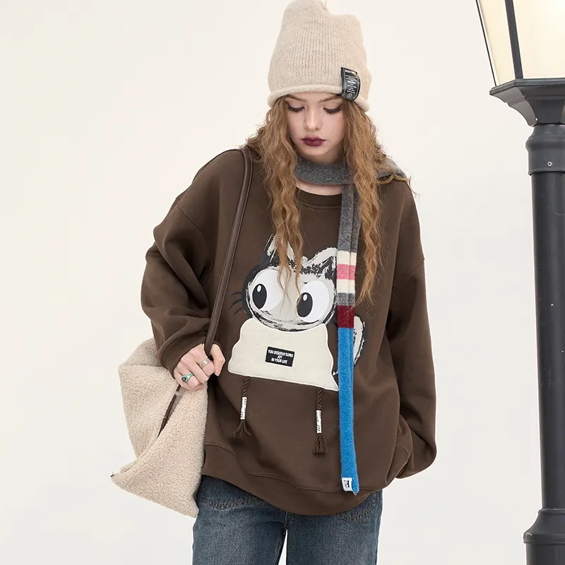 ELF SACK Sweatshirts Women's Naughty Coffee-1