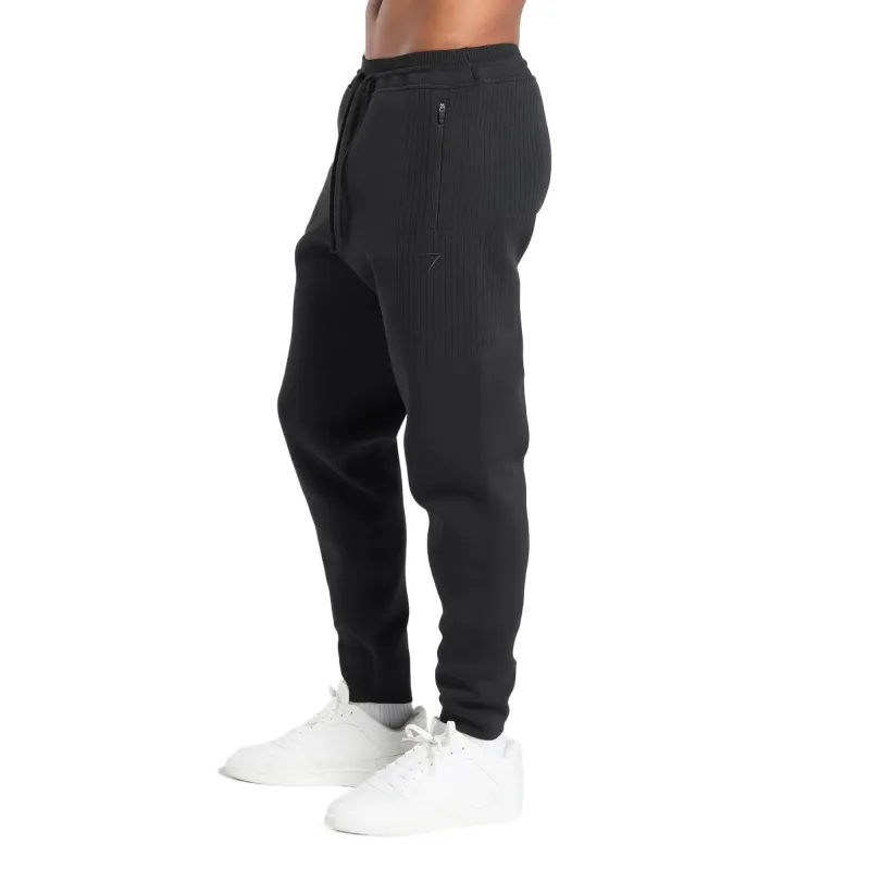 GYMSHARK Knitted Sweatpants Men's Black-2