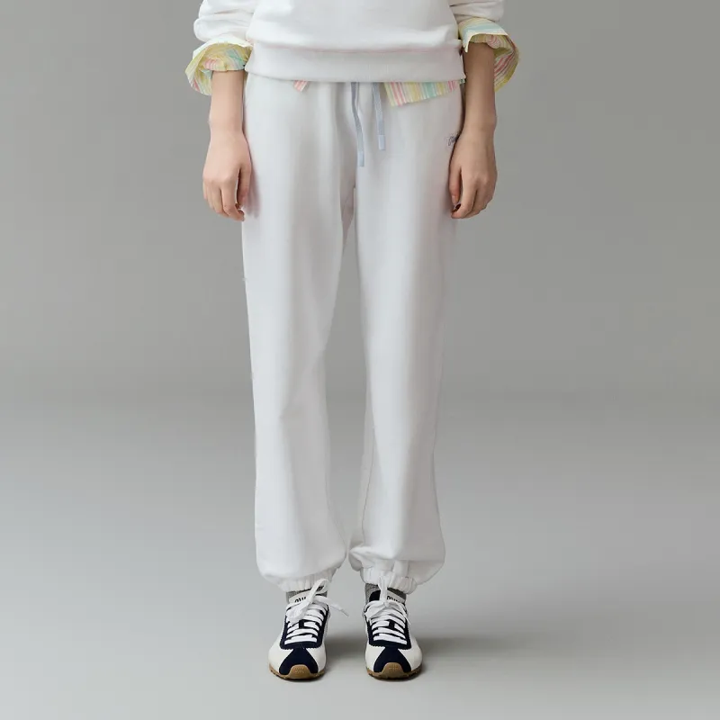 Teenie Weenie Knitted Sports Pants Women's White-4