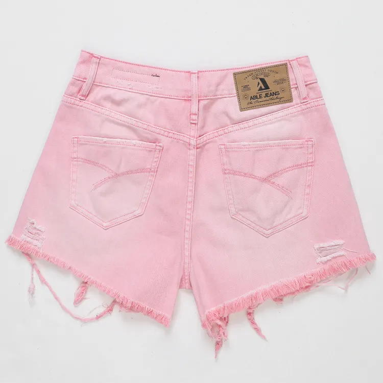 ABLE JEANS Denim Shorts Women's Geranium Pink-1