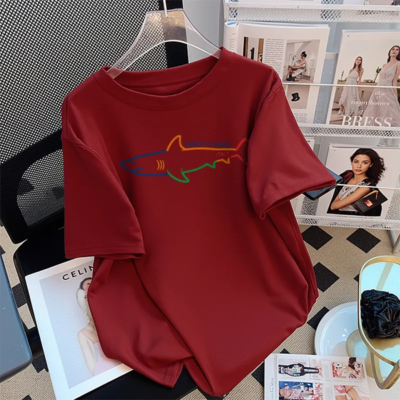 FAIRWHALE Drop Shoulder Sleeve T Shirt Women's-8