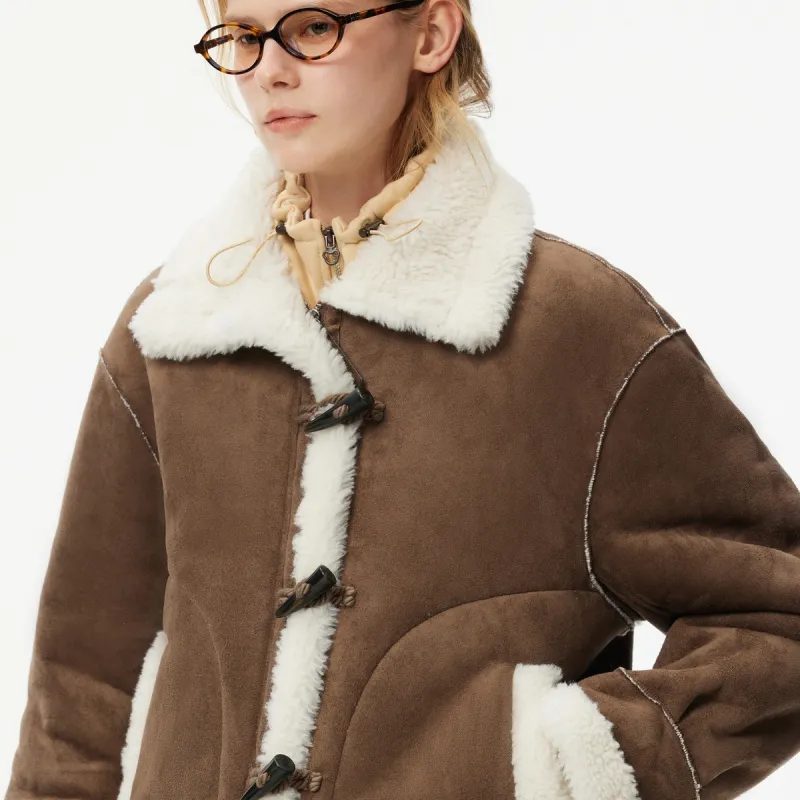 Teenie Weenie Cropped Coat Women's Brown-3