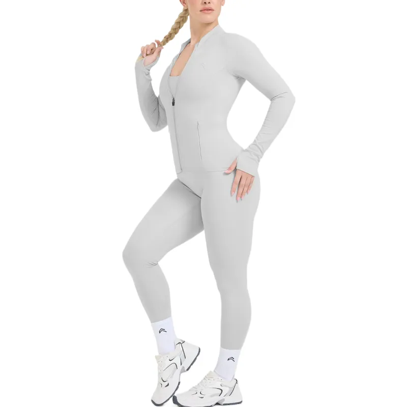 ONER ACTIVE Yoga Coat Women's Light Gray-2