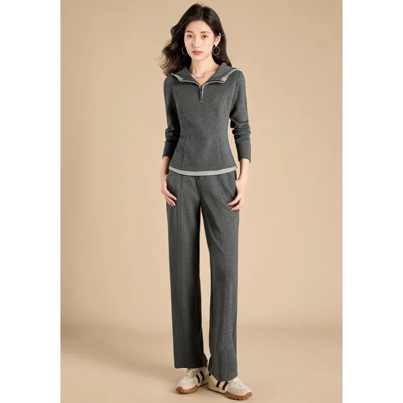 Mylan Spring, Fall Casual Suit Regular Women's Gray Collection Brand, Stay Updated With Event Alerts-1