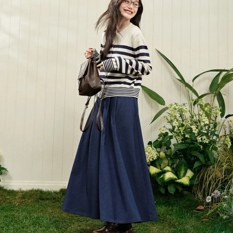 KUOSE Casual Pants Women's Navy Blue-2
