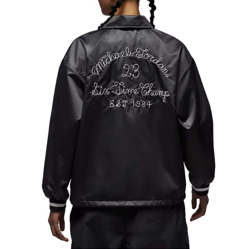 Jordan SS25 Jacket Women's Black Sail White-1
