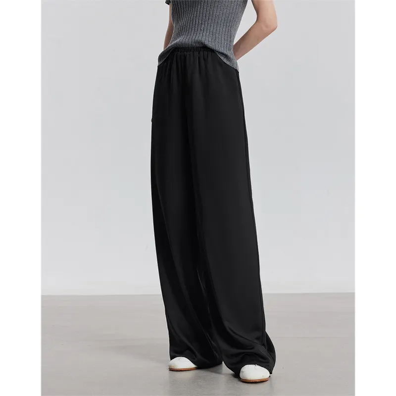 Initial Language Casual Pants Women's Black-2