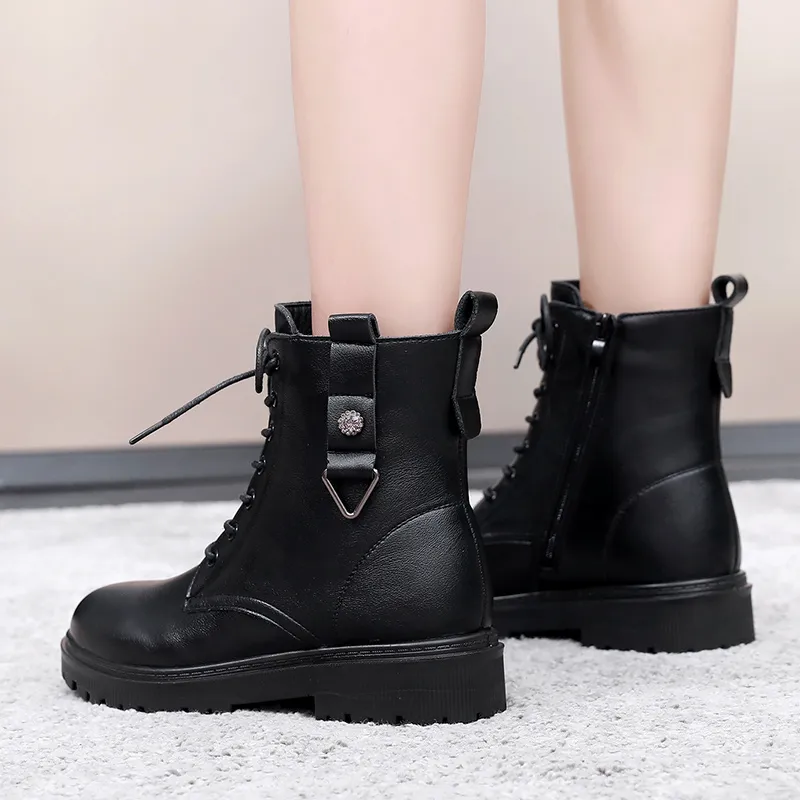 EGCHI Crew Martin Boot Unisex Black-5