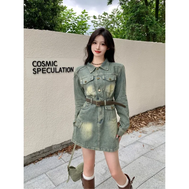 XIANSINIAO Long Sleeved Dress Women's-2
