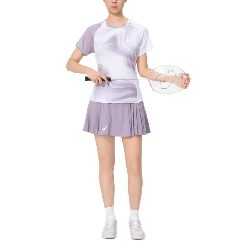 DECATHLON Raglan Sleeve T Shirt Women's Light Pink Purple-3