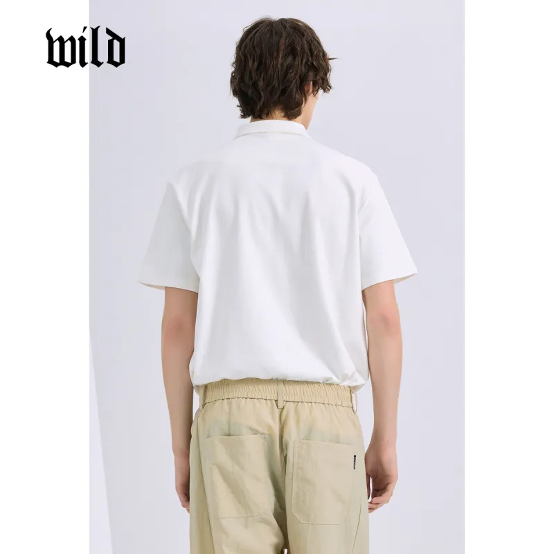 WILD LEADER Polo Shirts Men Minimalist White[TW5118295]-2