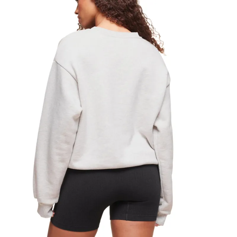 GYMSHARK Phys Ed Sweatshirt Women's Light Gray Core Mixed Color Yarn-1