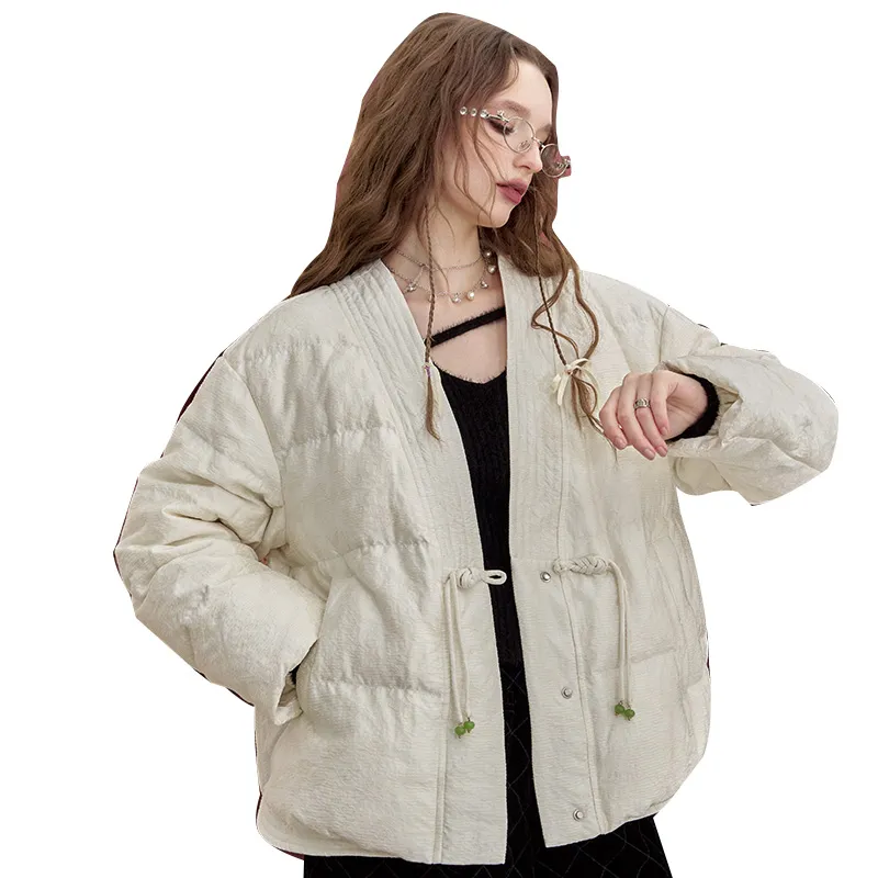 ELF SACK Down Jackets Women's Chinese Style White-1