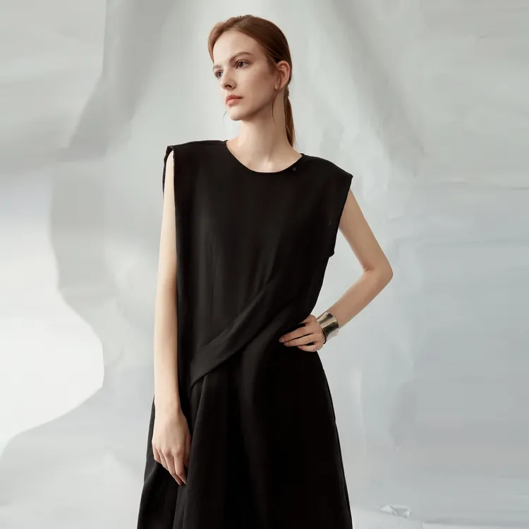 ELLE Sleeveless Dresses Women's Black-5