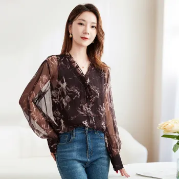 Ink Beauty Long Sleeved Shirt Women's Chocolate
