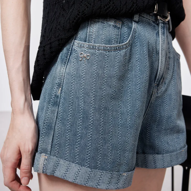 3COLOUR Denim Shorts Women's Glacier Blue-4