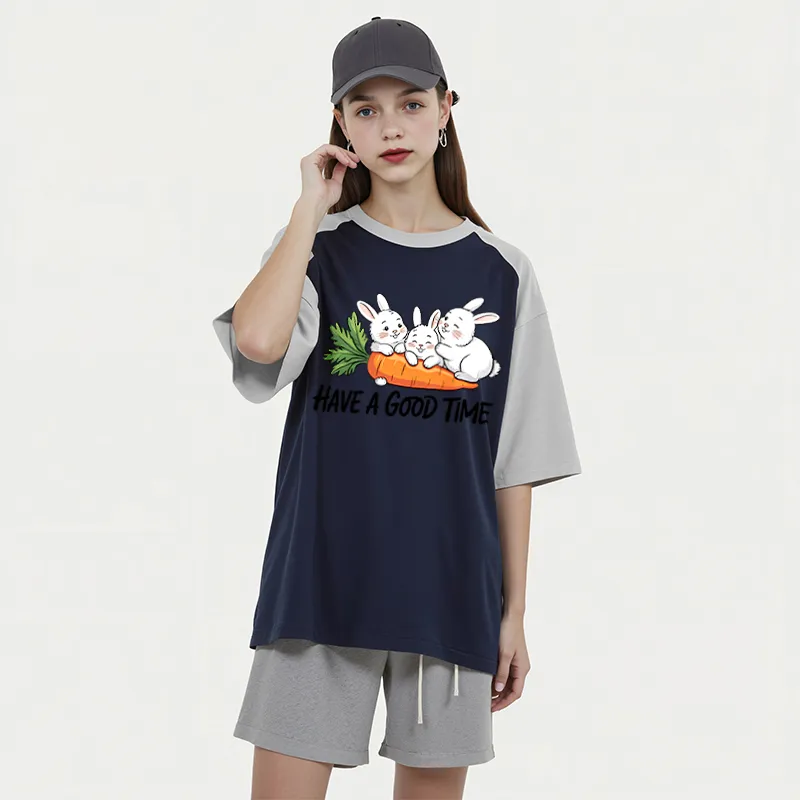 FAIRWHALE Drop Shoulder Sleeve T Shirt Women's-11