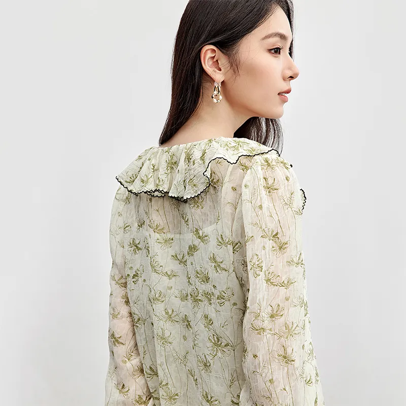 SENTUBILA Shirt Women's Water Mist Green-6
