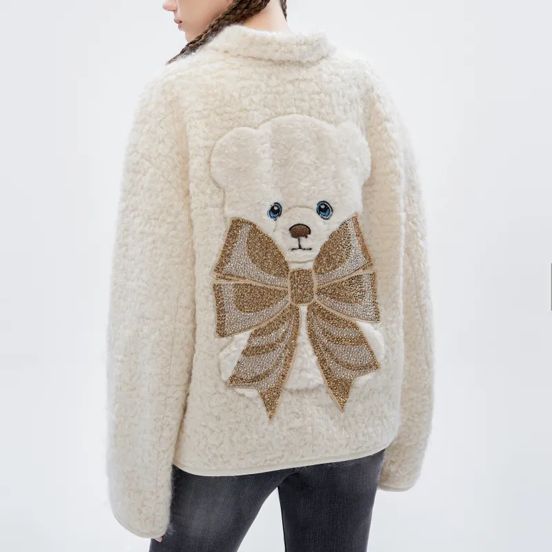 TCH Cropped Coats Women's Beige-6