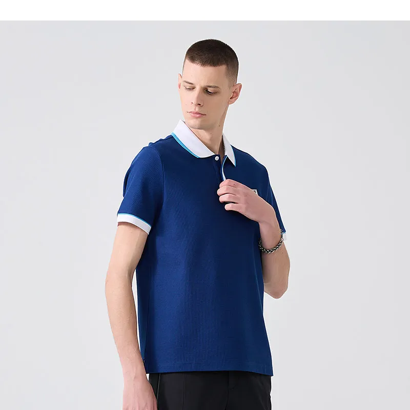 DAVID NAMAN Polo Shirt Men's Gemstone Blue-6