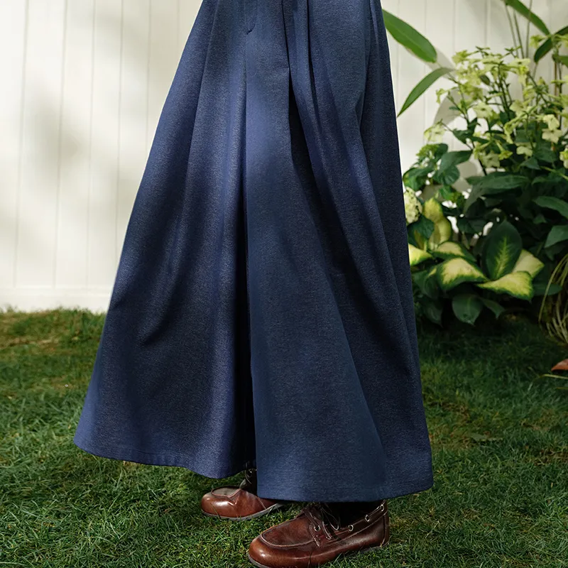 KUOSE Casual Pants Women's Navy Blue-4