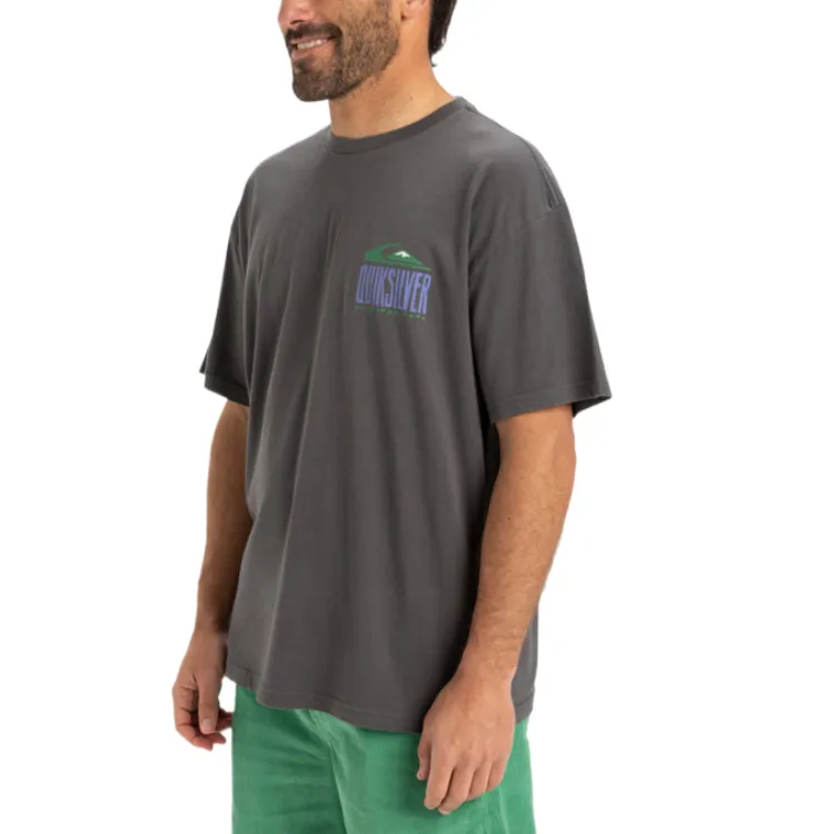 Quiksilver World Force T Shirt Men's Black Gray-4