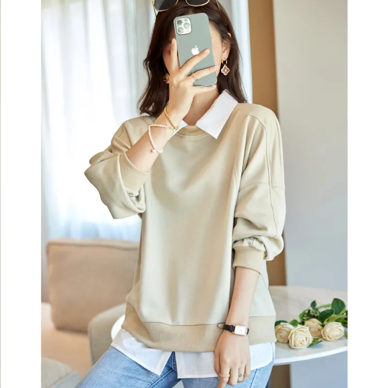 Like The Age Of Water Sweatshirt Women's Khaki-1