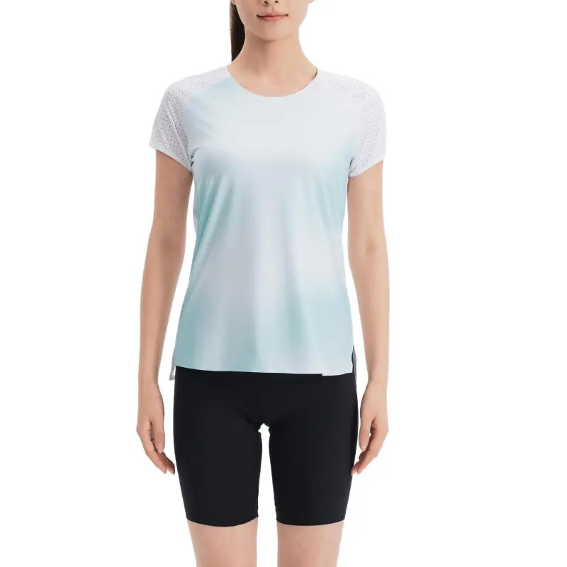 DECATHLON Raglan Sleeve T Shirt Women's Light Jade Color/Snow-1