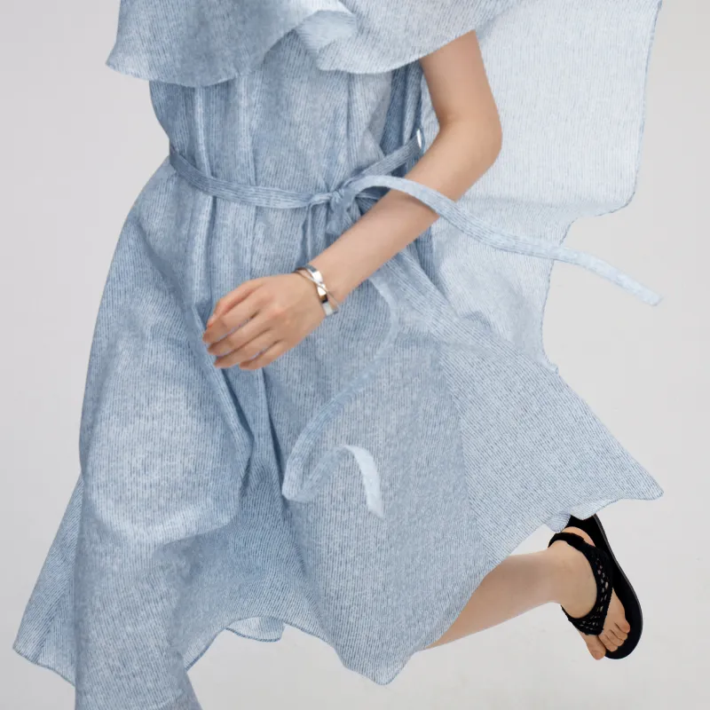 KUOSE Sleeveless Dress Women's Light Blue-2