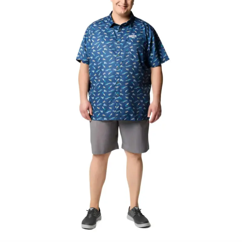 Columbia PFG Super Slack Tide Shirt Men's Blue-3