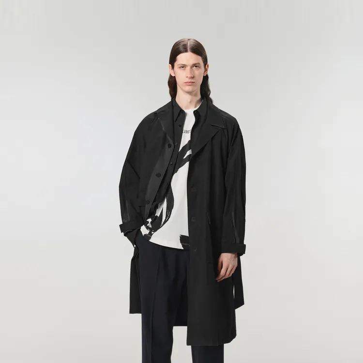 CROQUIS Trench Coats Unisex 021 Charcoal Gray-2