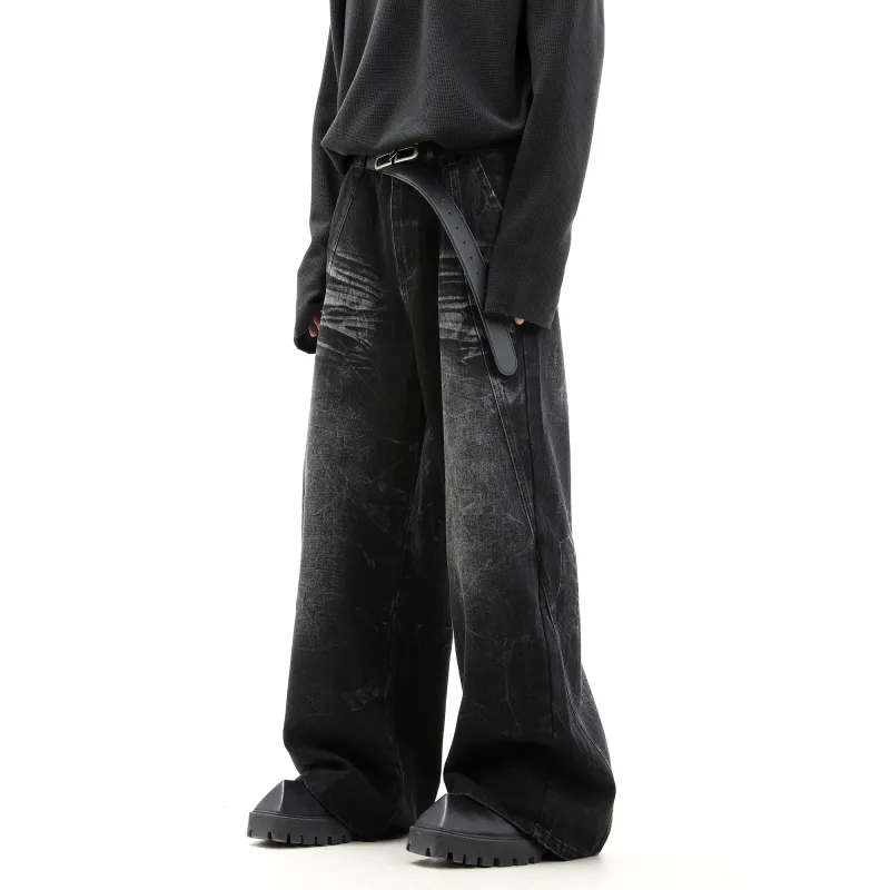 CUWU Jeans Unisex Black Gray Color-4