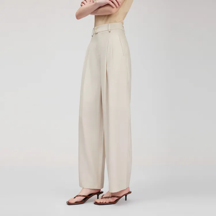 ELLE Casual Pants Women's Khaki-4