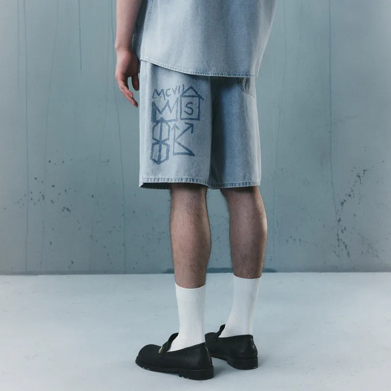 JACK JONES· JACK JONES/Jack Jones X Basquiat Denim Shorts Men's-4