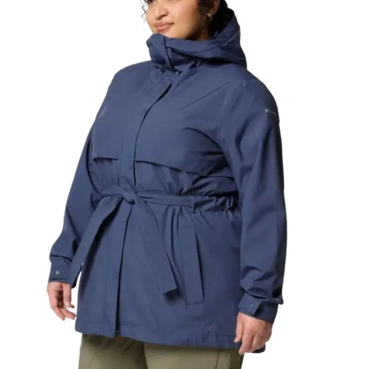 Columbia Long Valley Trench Jacket Women's Blue-2
