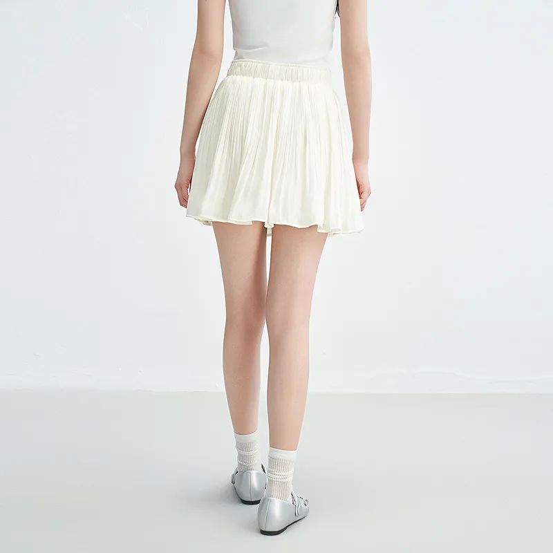 LEDIN Casual Short Skirts Women's Cream Beige En Stock-6