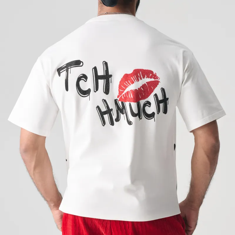 TCH T Shirt Unisex White With Black Logo-3