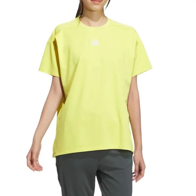 Adidas AEROREADY Drop Shoulder Sleeve T Shirt Women's Yellow-1