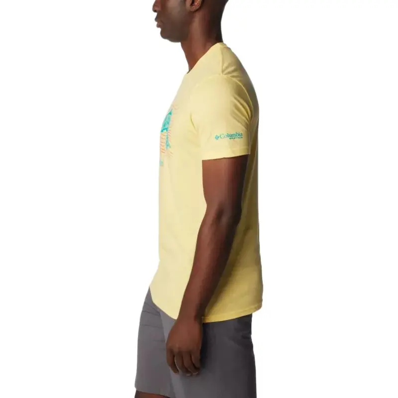 Columbia PFG Upstream T-Shirt Men's Sunshine Yellow-2