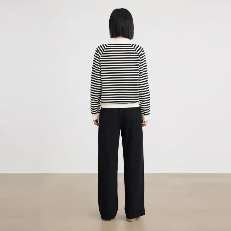 SHUIYUNJIAN Knitwear Women's Black Stripes-2